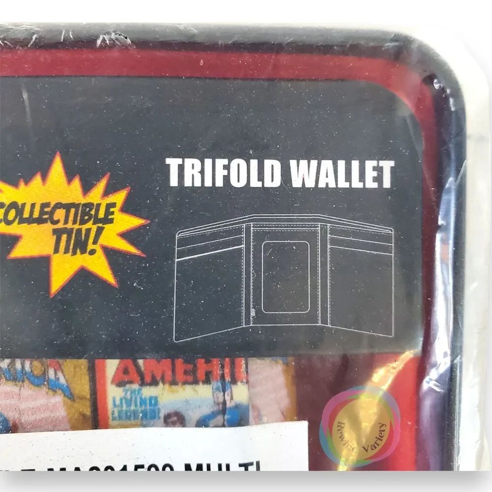 RGA Leatherworks Captain America LEATHER Wallet & Collectible Tin Set NEW Sealed